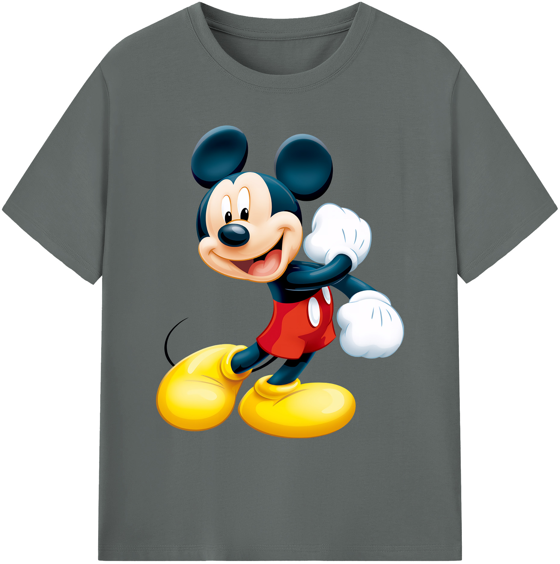 （画像用） ミッキーマウス Mickey Mouse 綿100％ メンズ半袖Tシャツ｜肌触りやわらか＆通気性